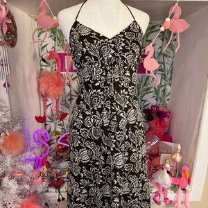 Ann Taylor Brown White Floral Maxi Halter Dress 0 Nice!